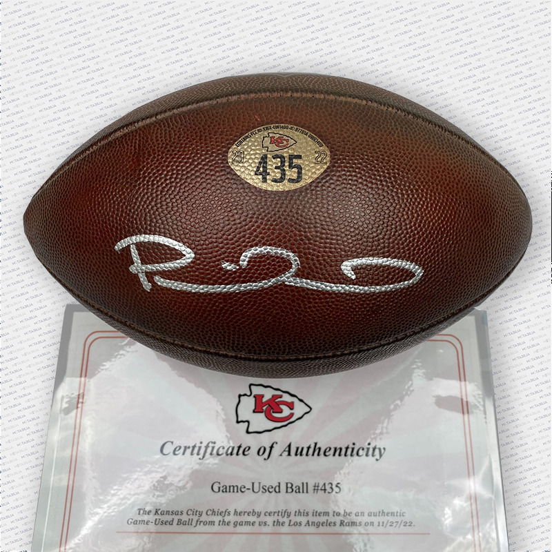 Mahomes Signed Game-Used Ball #435 vs Rams from Record Season