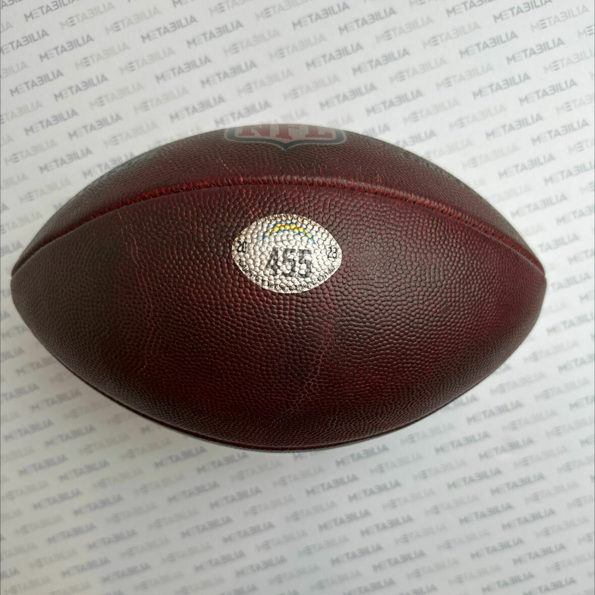 Chargers Game-Used Ball #455 vs Chiefs