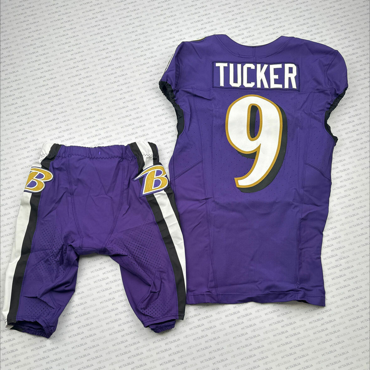 #9 Justin Tucker Game-Worn Jersey & Pants Set vs Rams