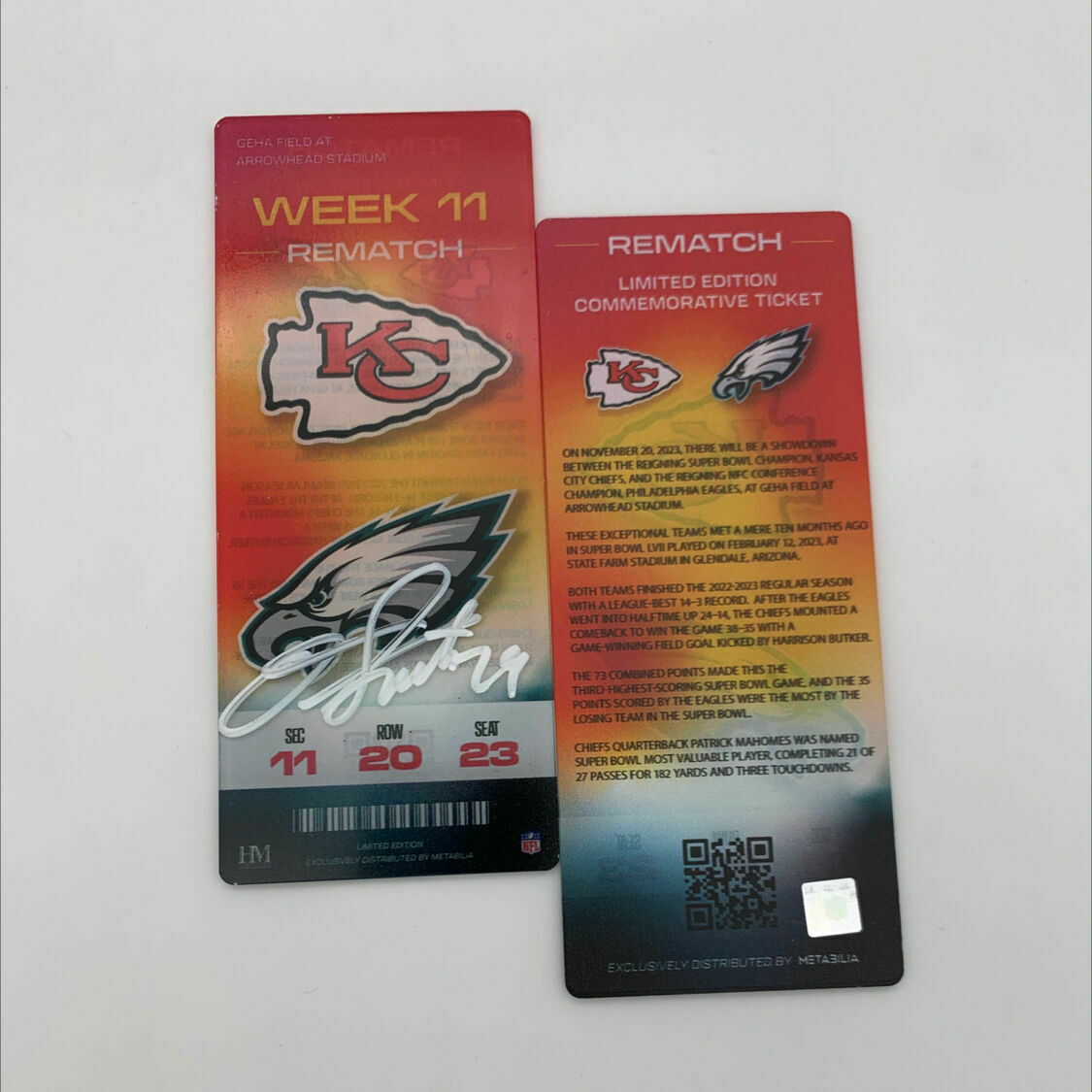 Donovan Smith Signed Commemorative Ticket - Wk 11