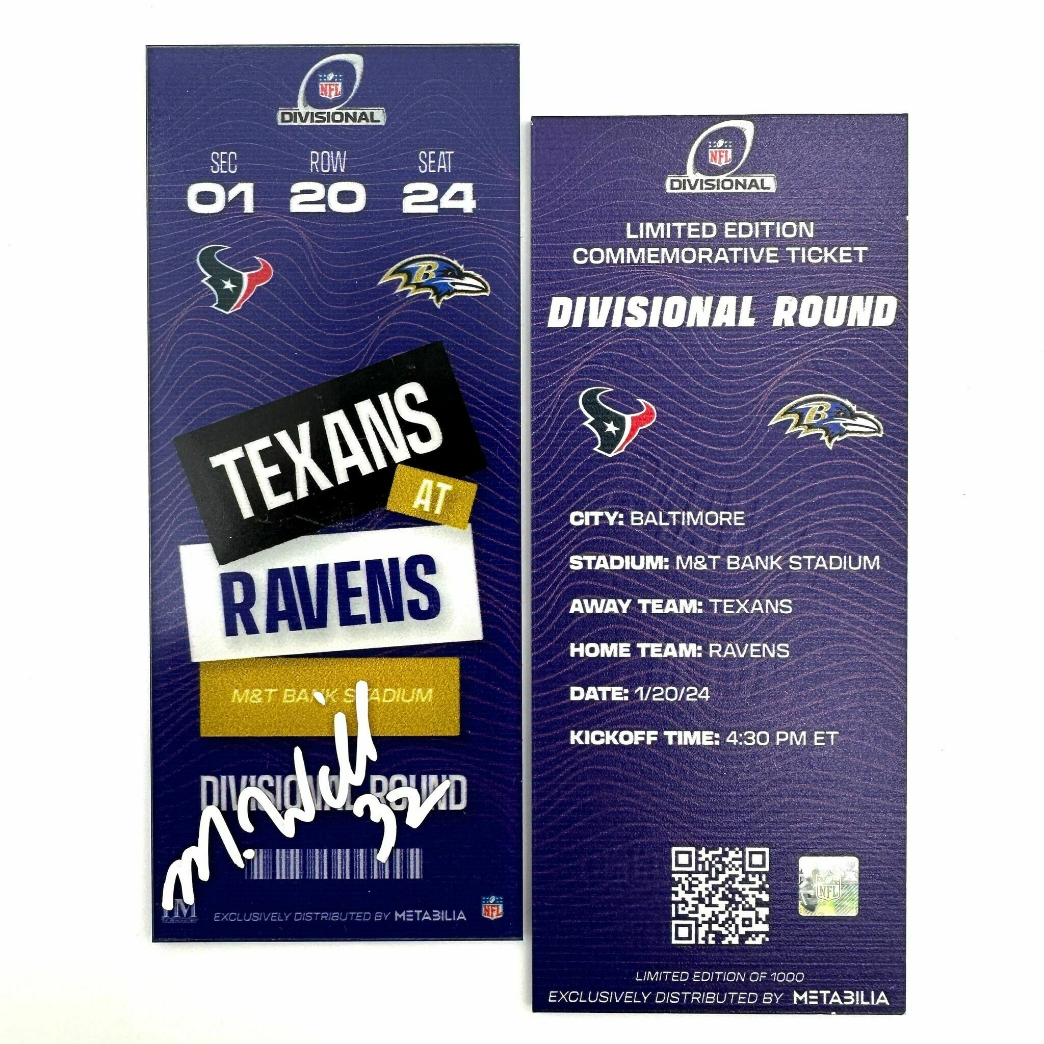 Williams Signed Limited Edition Commemorative Ticket
