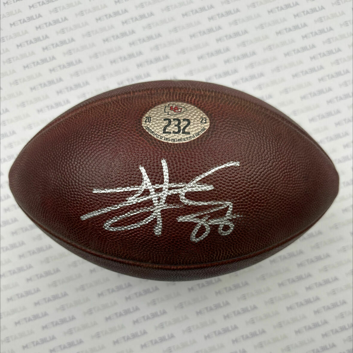 Travis Kelce Signed Pre-Season Game-Used Ball #232 vs Saints