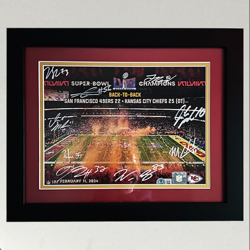 LIMITED EDITION TEAM Signed and Framed Confetti 11x14 Photo