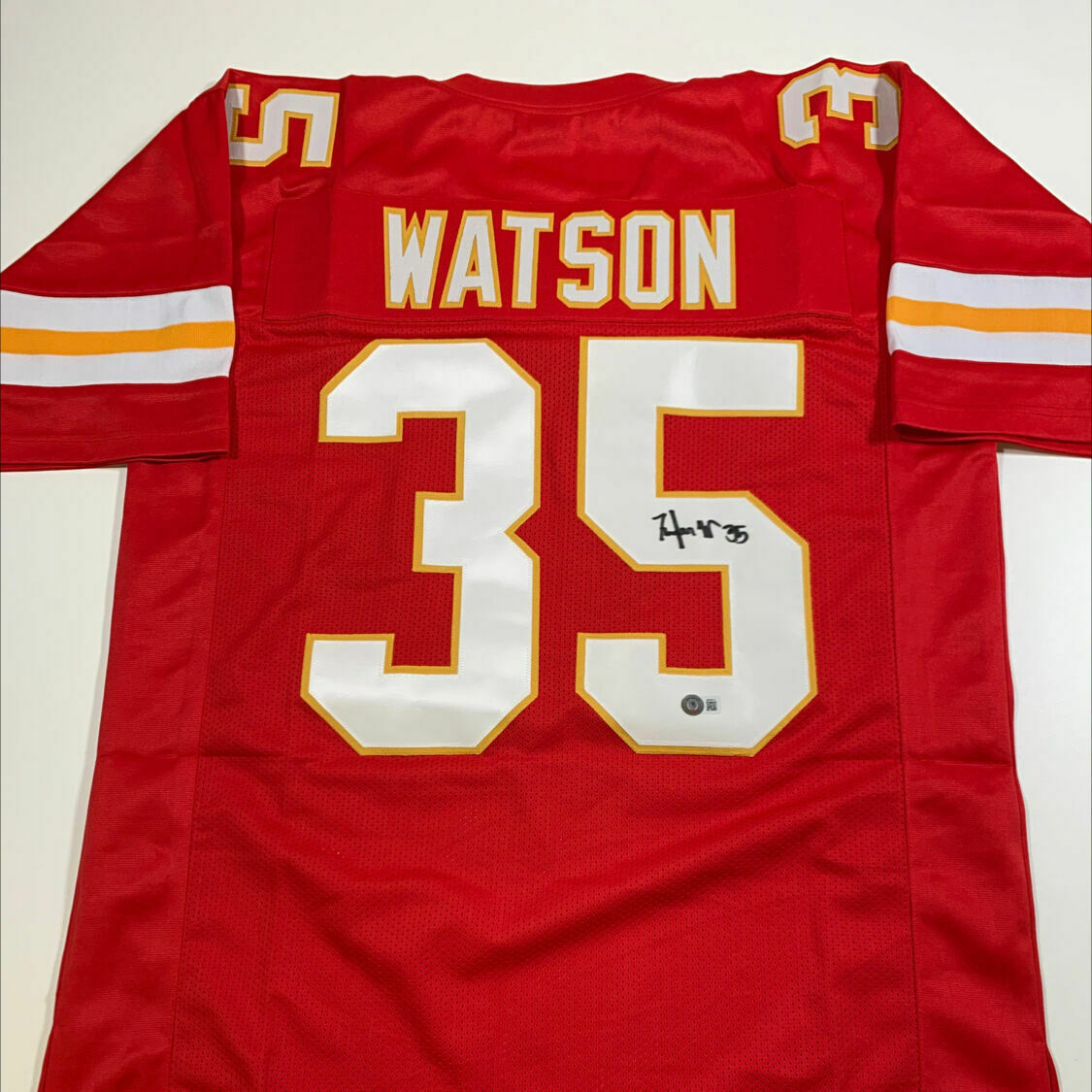 Jaylen Watson Signed Red Custom Jersey