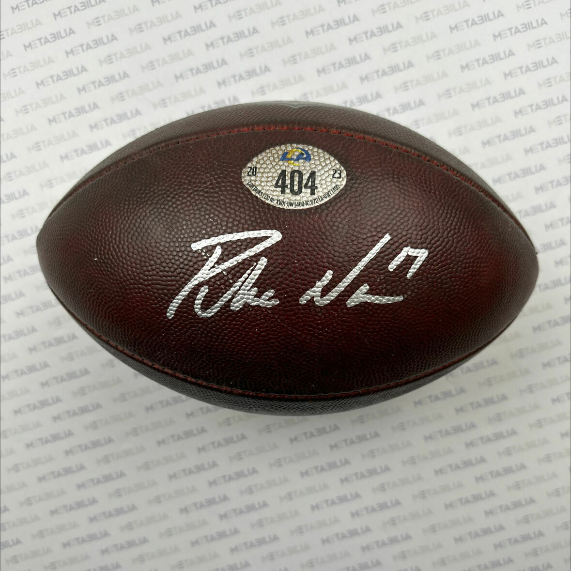 Puka Nacua Signed Game-Used Ball #404 vs SF From RECORD BREAKING GAME