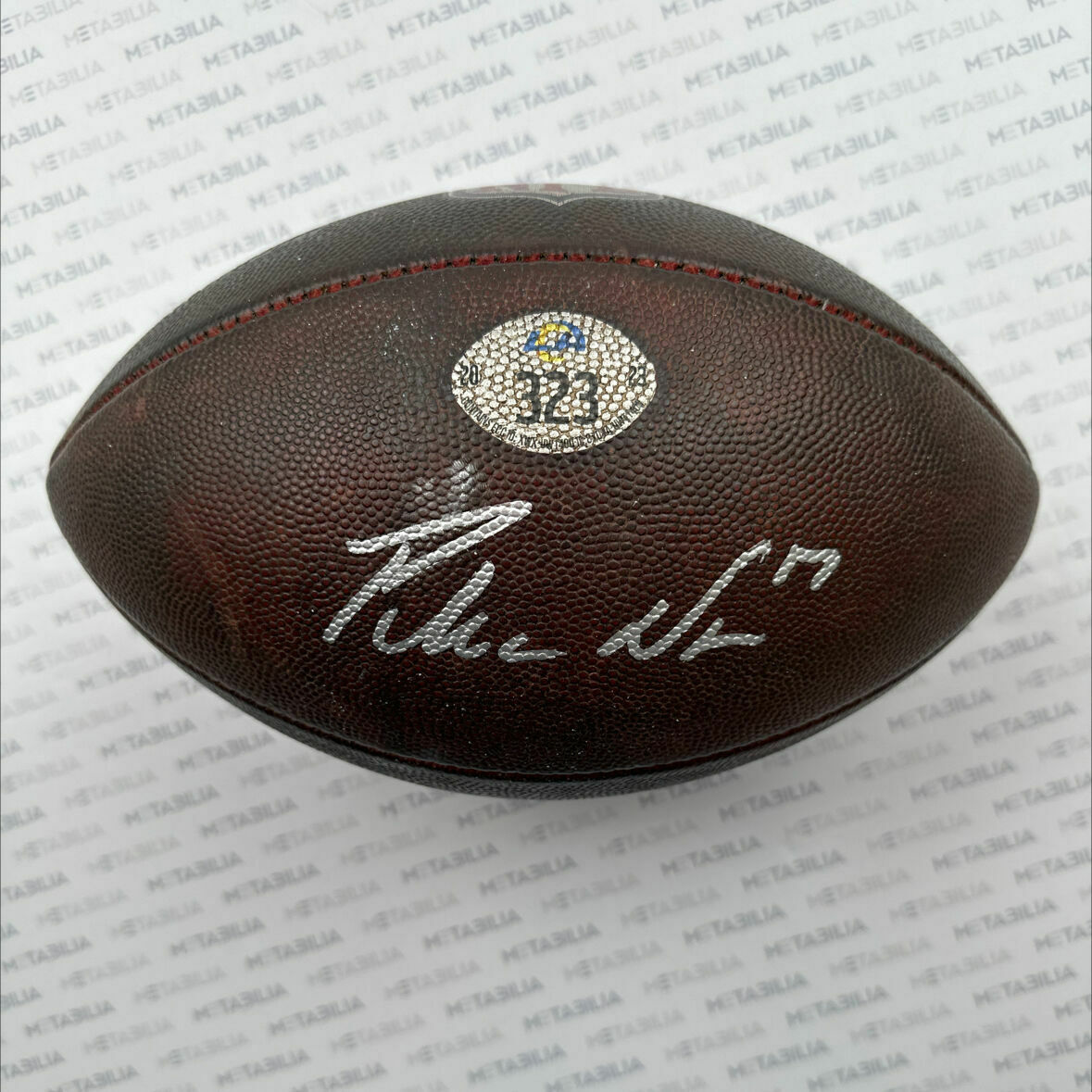 Puka Nacua Signed PLAYOFF Game-Used Ball #323 vs DET From RECORD BREAKING GAME