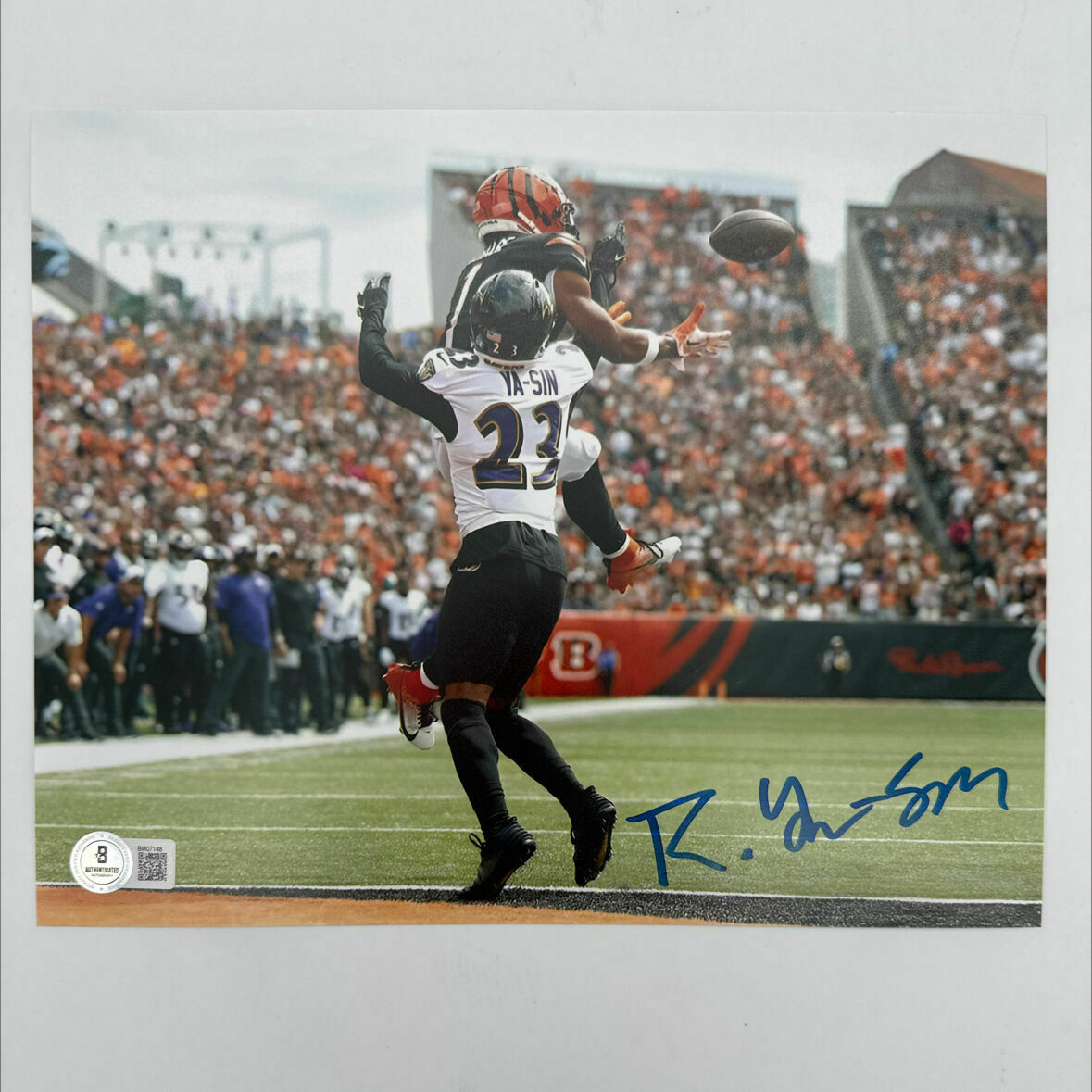 Rock Ya-Sin Signed 8x10 VS Bengals