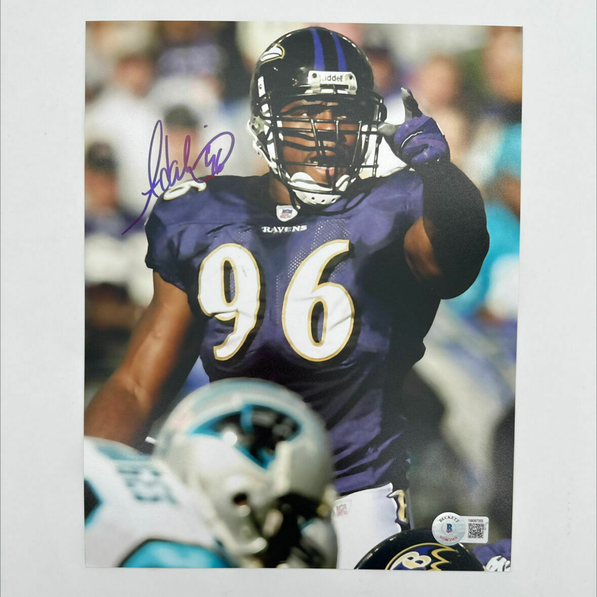 Adalius Thomas Signed 8x10 Pointing