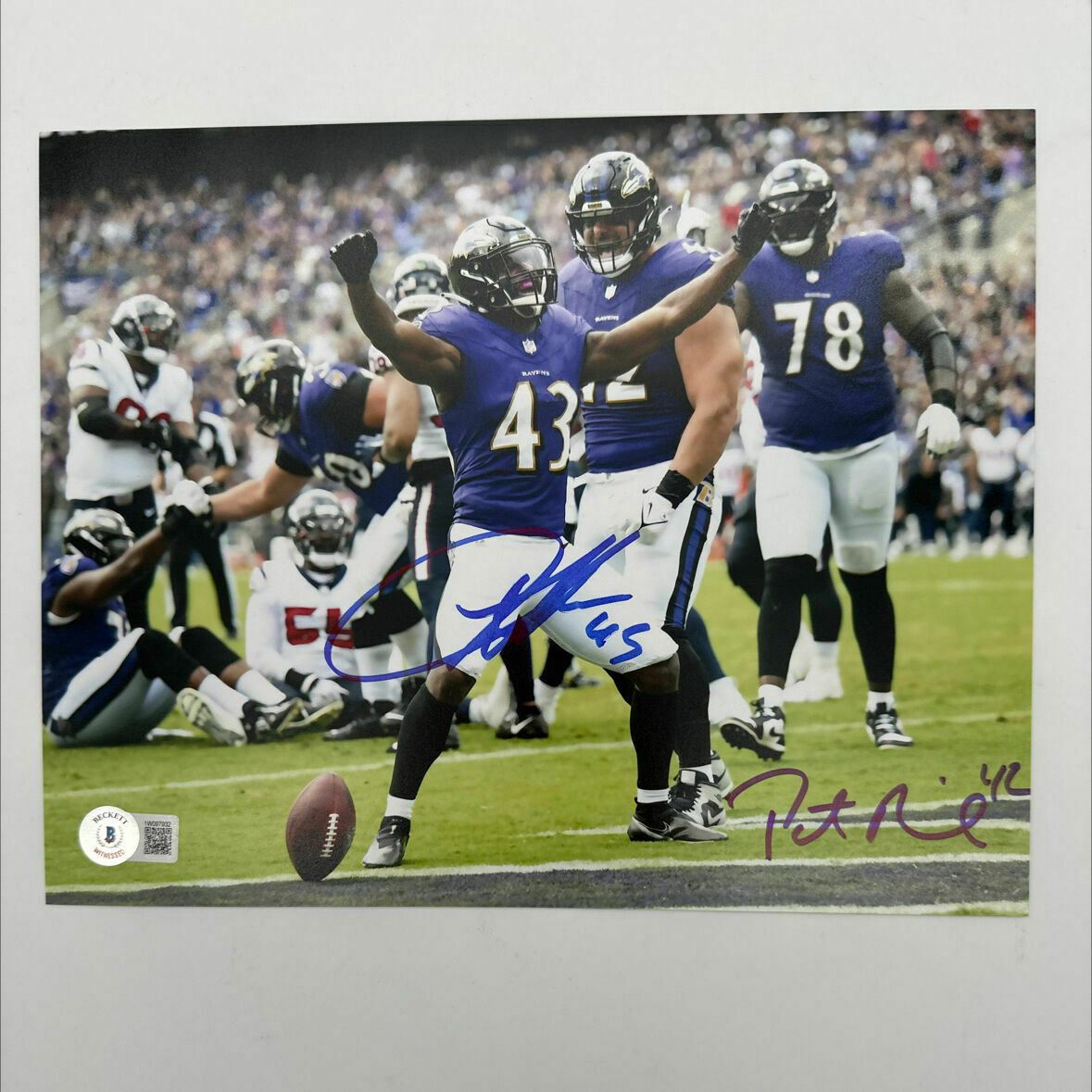 Justice Hill And Patrick Ricard Signed 8x10