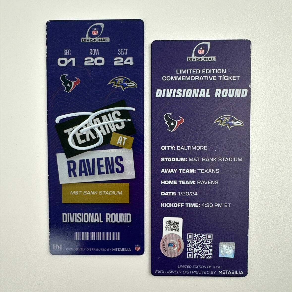 Flowers Signed Limited Edition Commemorative Ticket