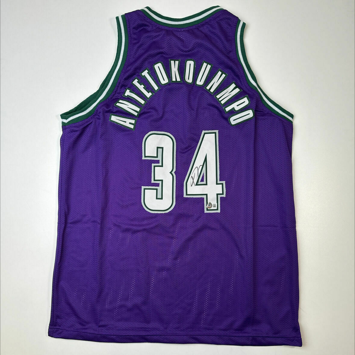 Giannis Signed Purple Custom Jersey