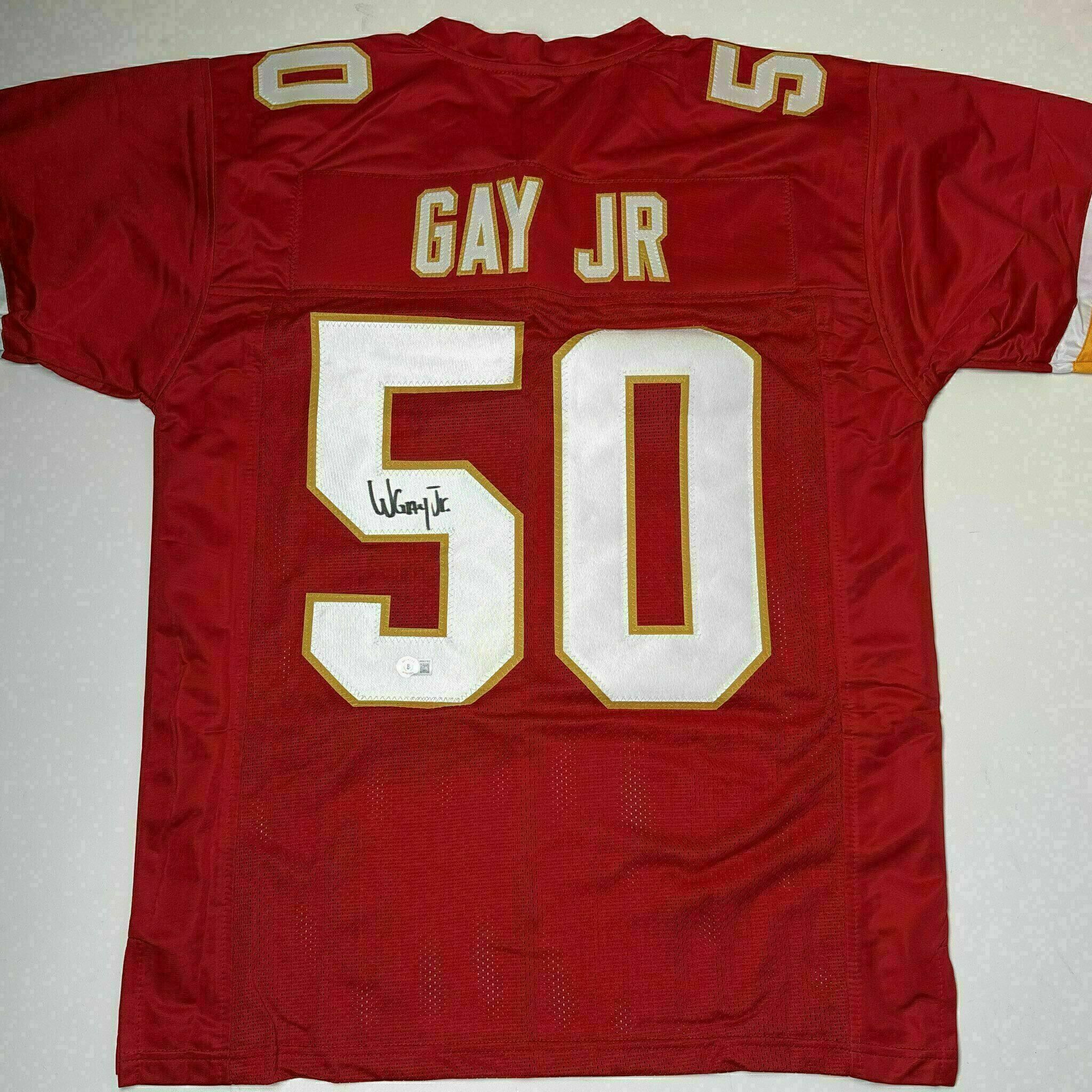 Gay Signed Red Custom Jersey