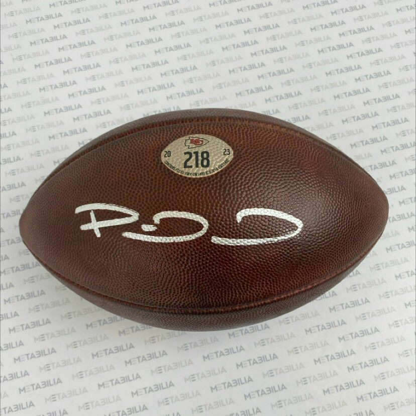 Mahomes Signed Game-Used Ball #218 vs NE