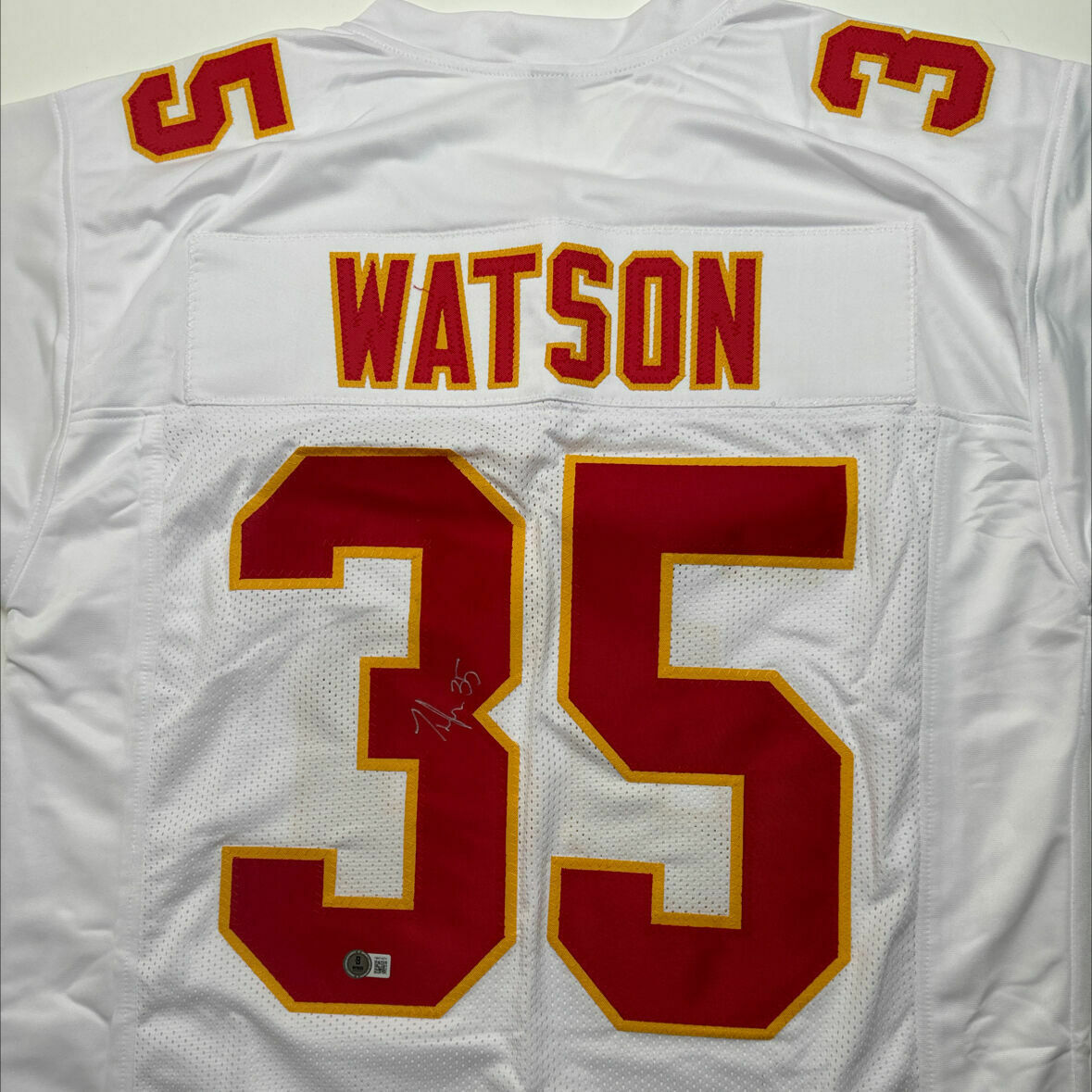 Watson Signed White Custom Jersey
