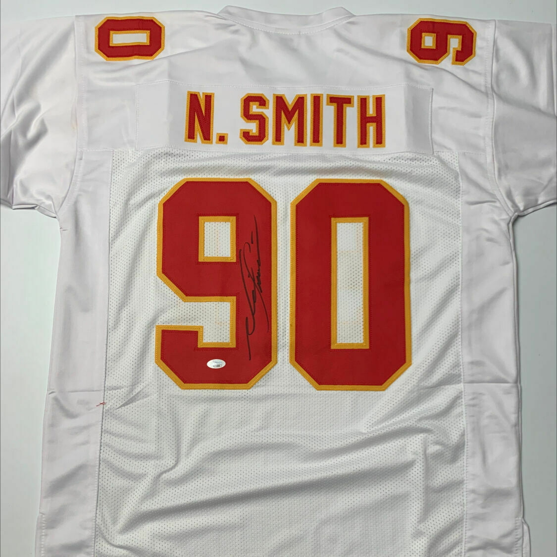 Neil Smith Signed White Custom Jersey