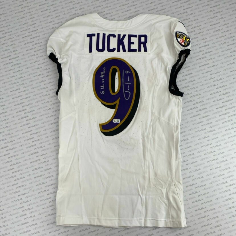 #9 Tucker Signed & Inscribed Game-Worn Jersey vs 49ers
