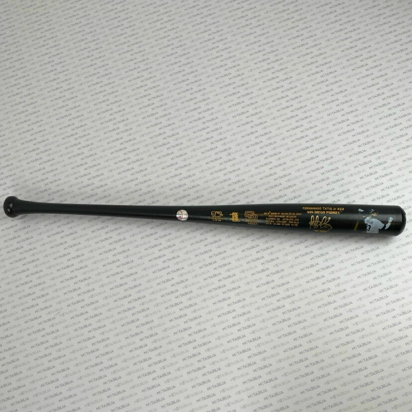 Tatis Signed Black Bat W/ Stats