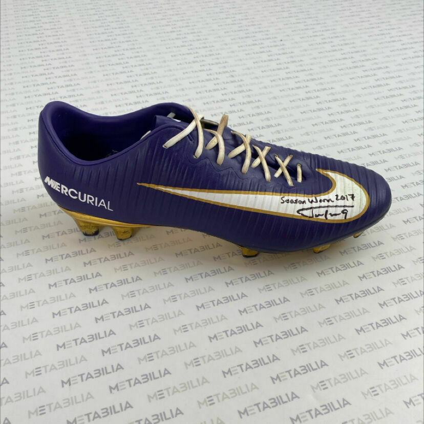 #9 Tucker Signed & Inscribed Game-Worn Single Right Cleat