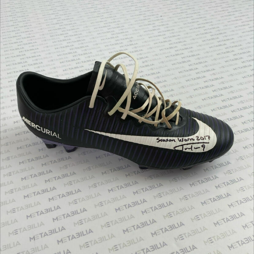 #9 Tucker Signed & Inscribed Game-Worn Single Right Cleat