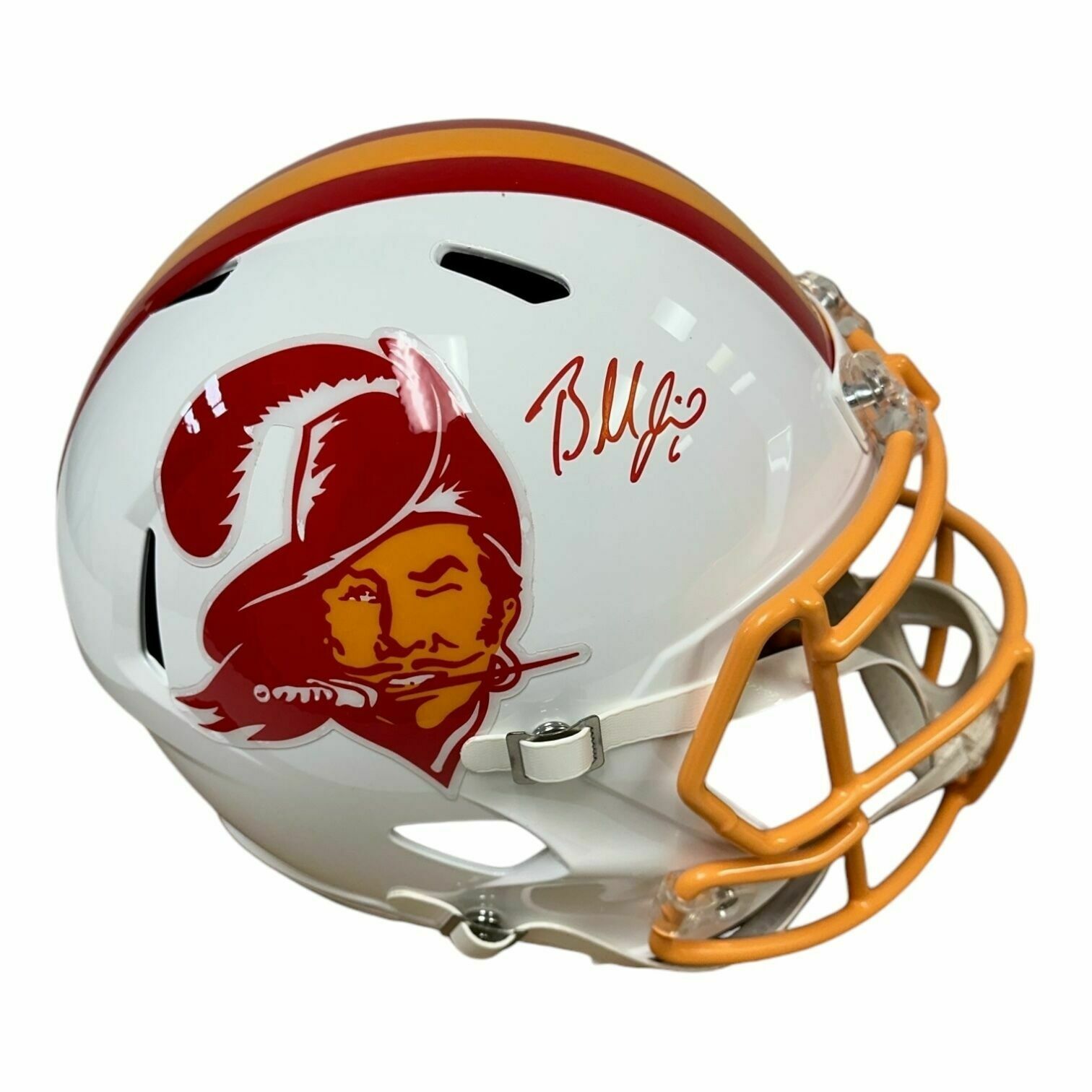 Baker Mayfield Autographed Riddell White Full Size Speed Replica Helmet - BAS QR