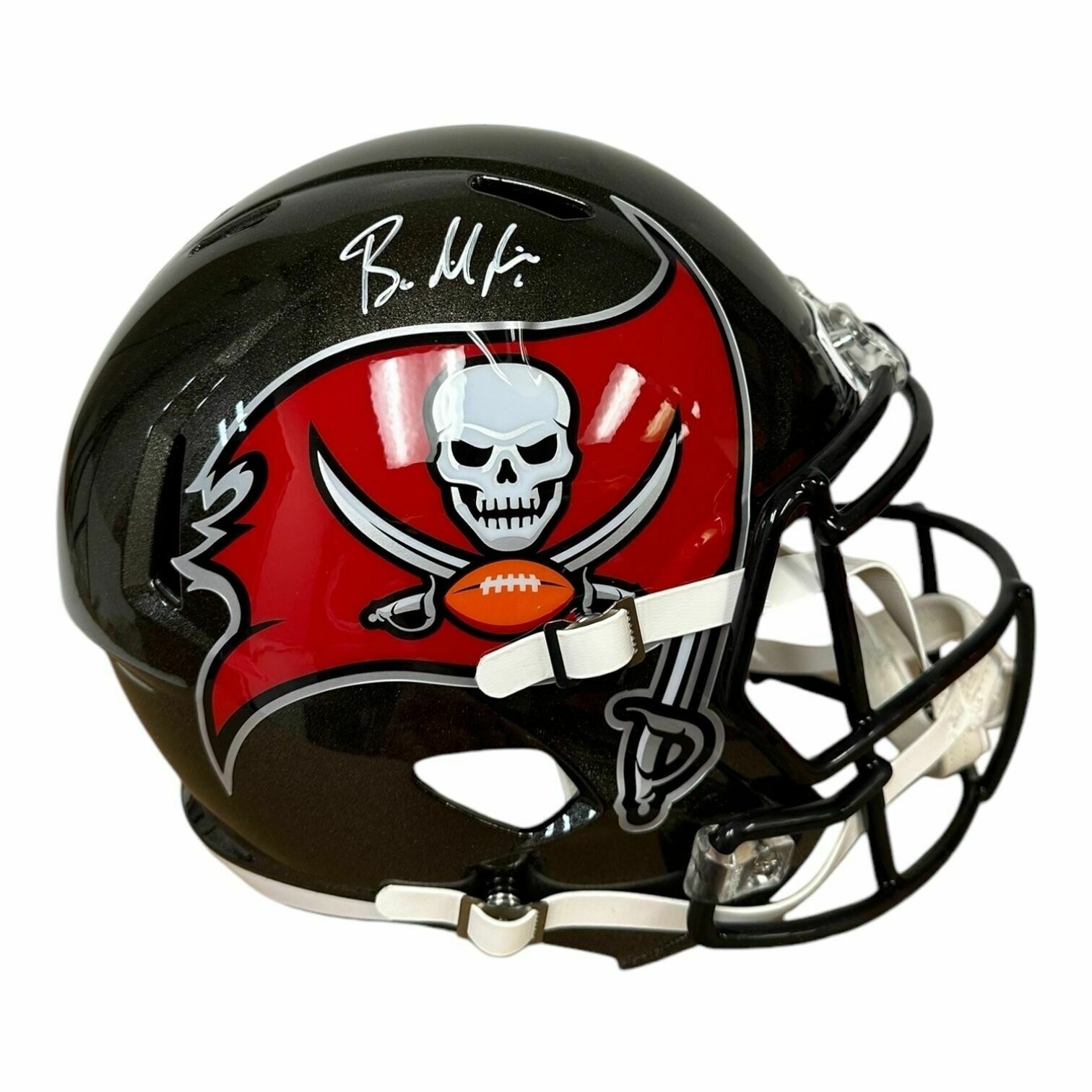 Baker Mayfield Autographed Riddell Pewter Full Size Speed Replica Helmet - BAS QR