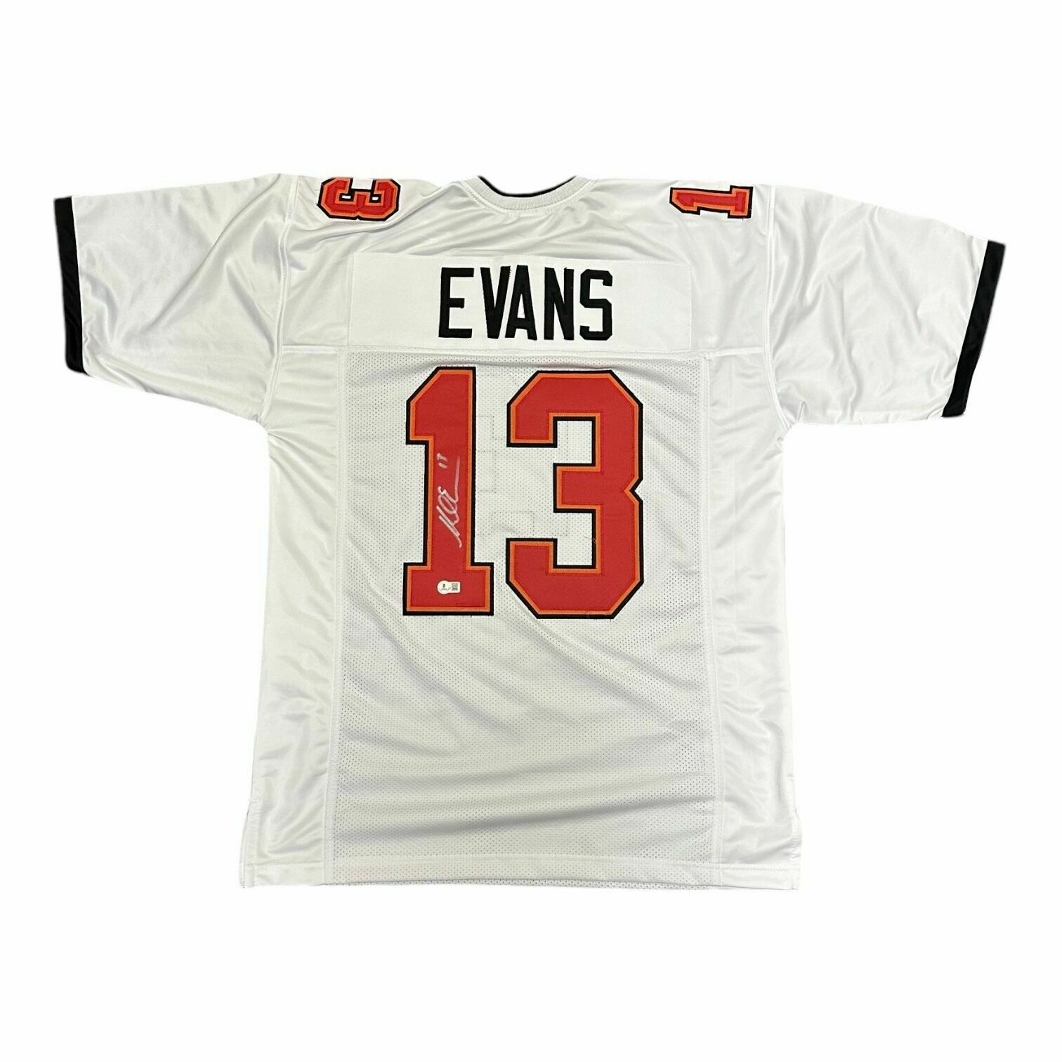 Mike Evans Autographed Custom White XL Jersey - Beckett QR
