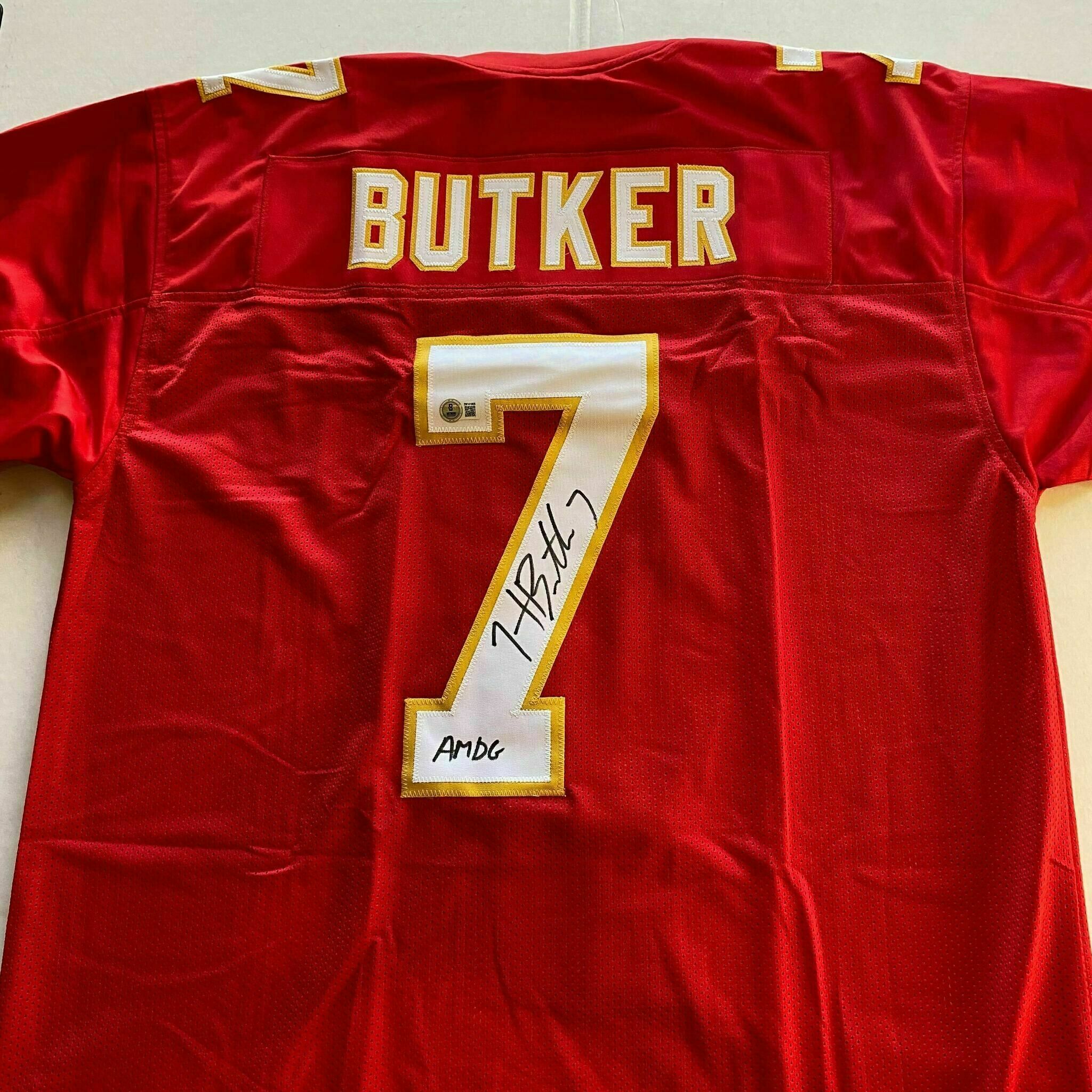 Butker Signed Red Custom Jersey