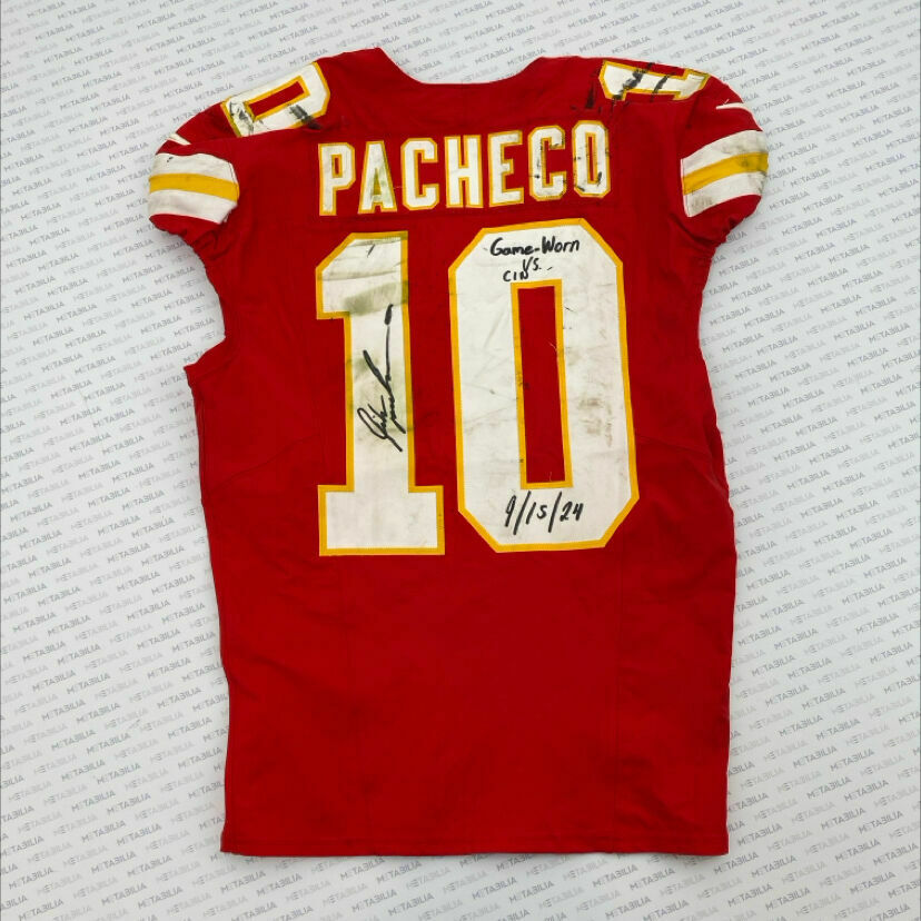 PHOTOMATCHED #10 Pacheco Signed & Inscribed Game-Worn Jersey vs Bengals