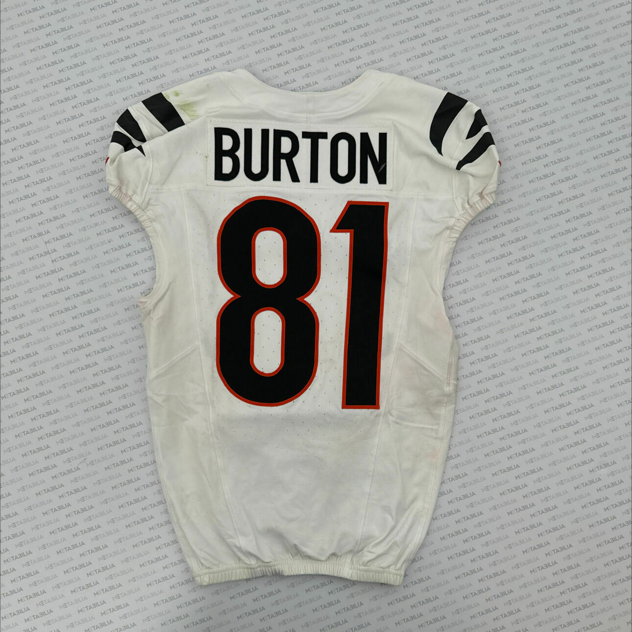 #81 Jermaine Burton Rookie Season Game-Worn Jersey vs KC