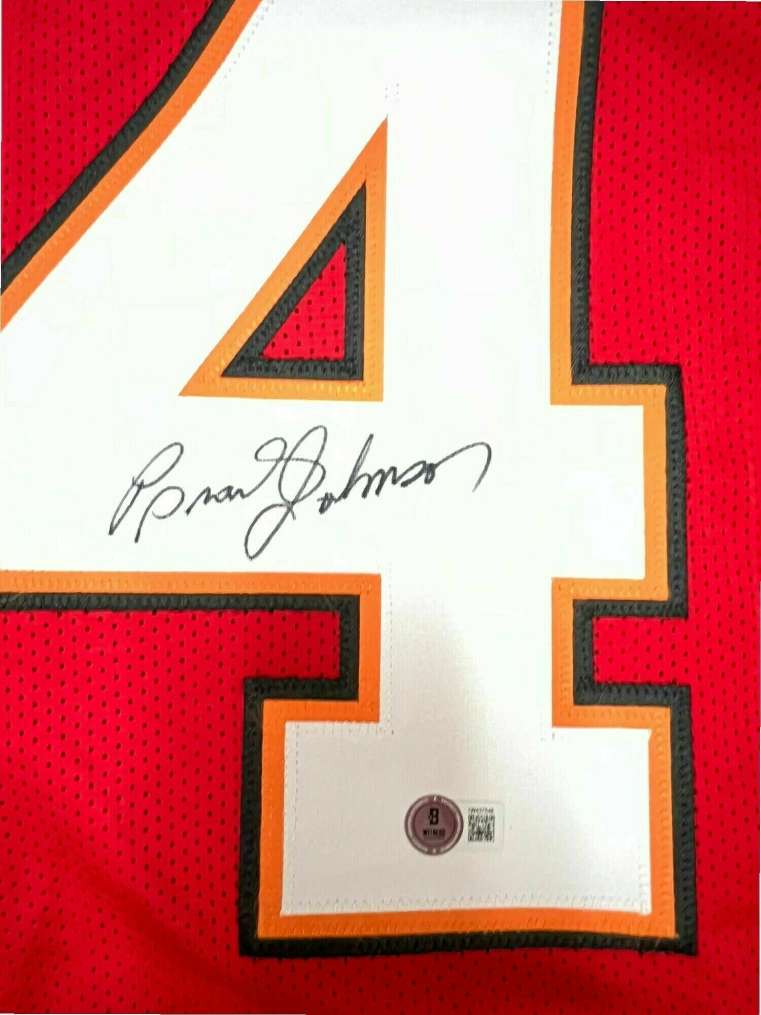Brad Johnson Autographed Red Custom Jersey - Beckett