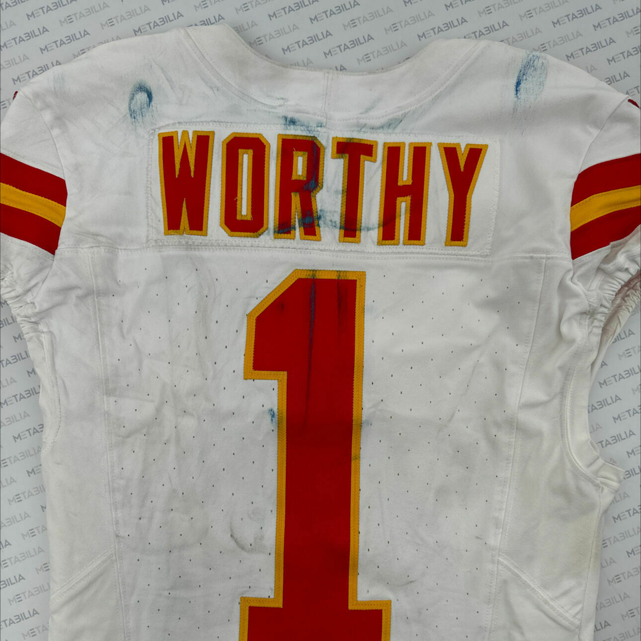 PHOTOMATCHED #1 Worthy Game-Worn Jersey vs Chargers