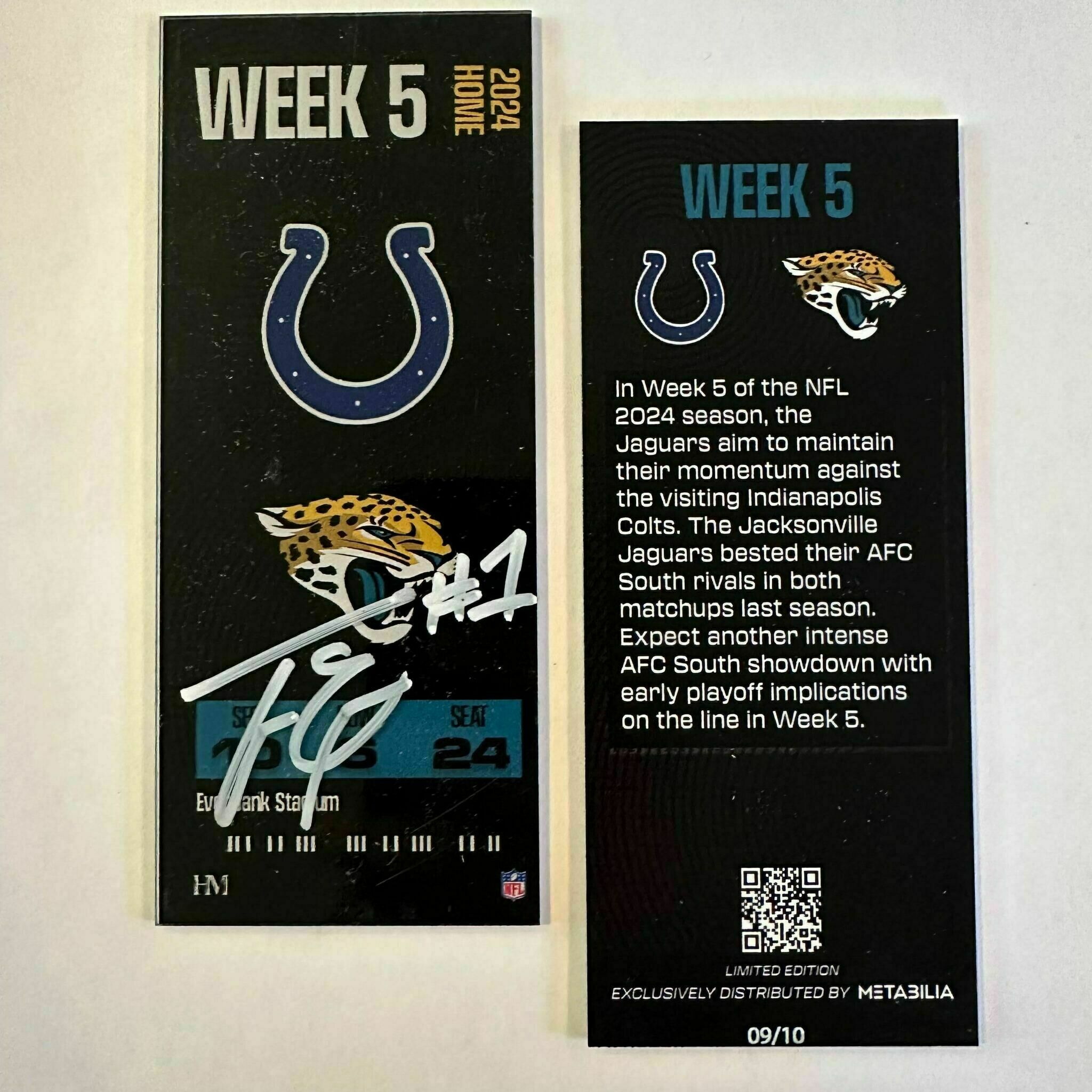 Etienne Signed Week 5 Commemorative Ticket