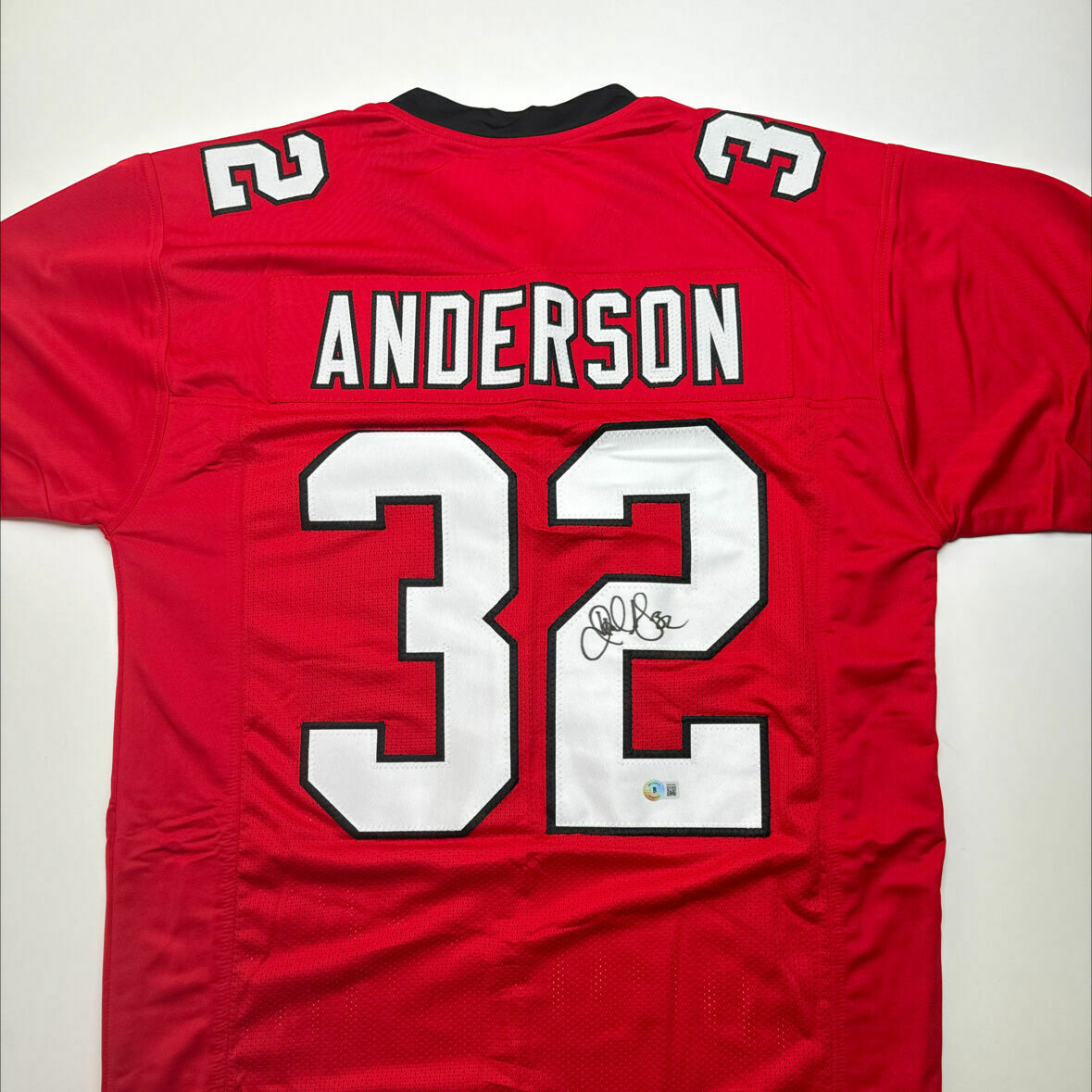 Anderson Signed Red Custom Jersey