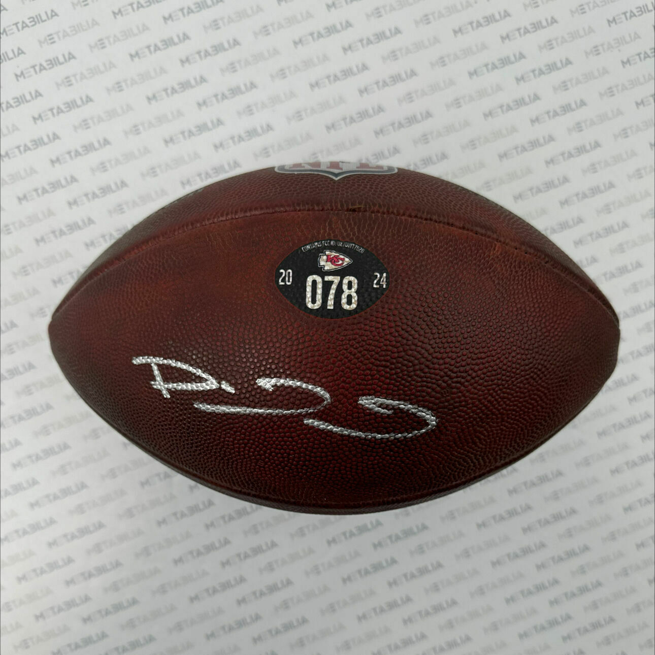 PHOTOMATCHED Mahomes Signed Game-Used Ball #078 vs Bengals