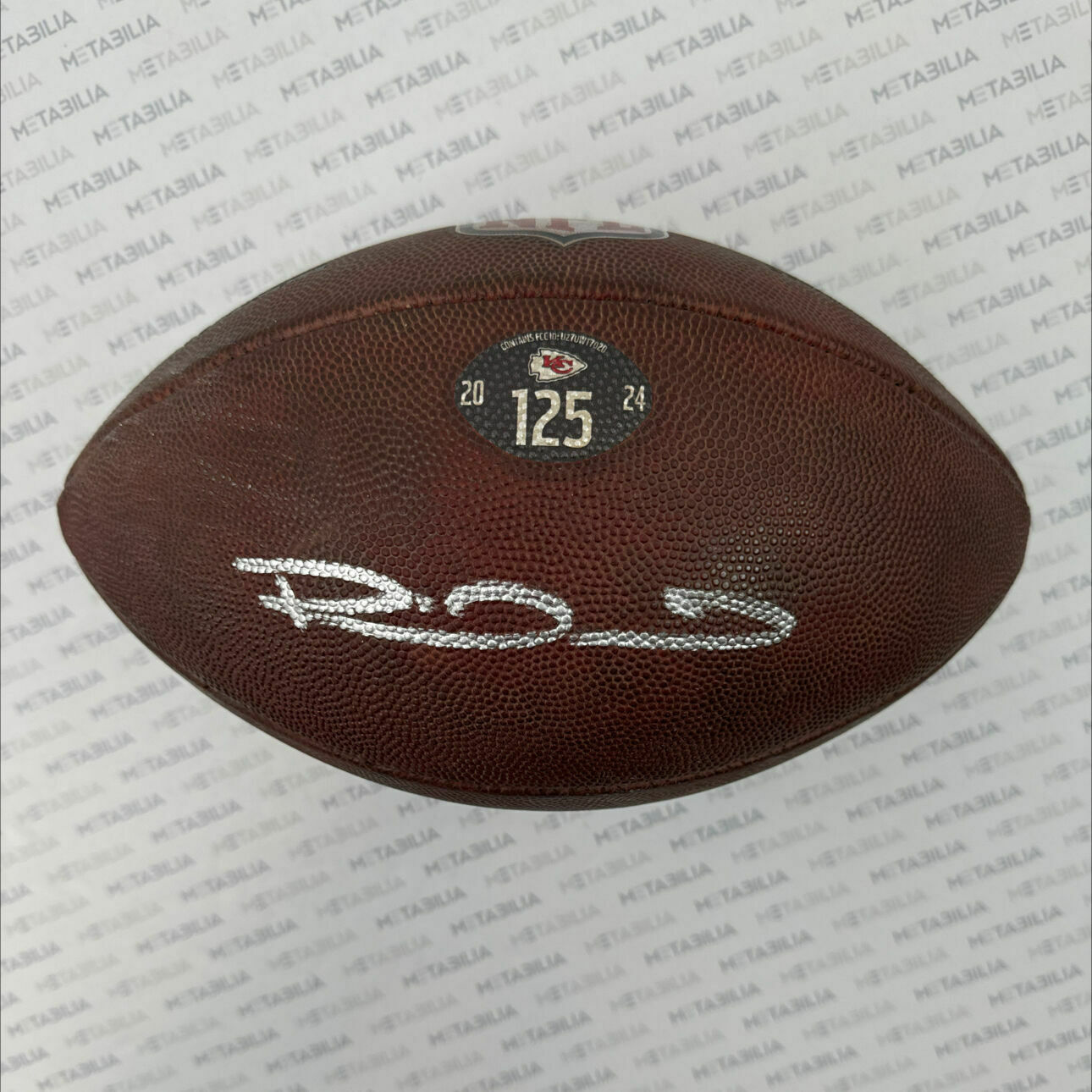 PHOTOMATCHED!!! Mahomes Signed Game-Used Ball #125 vs Falcons - Record Breaking Game
