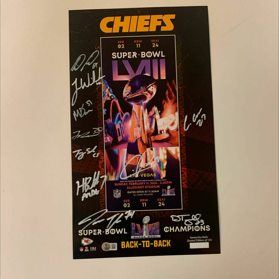 MULTI SIGNED Signed SBLVIII Champions Ticket Poster