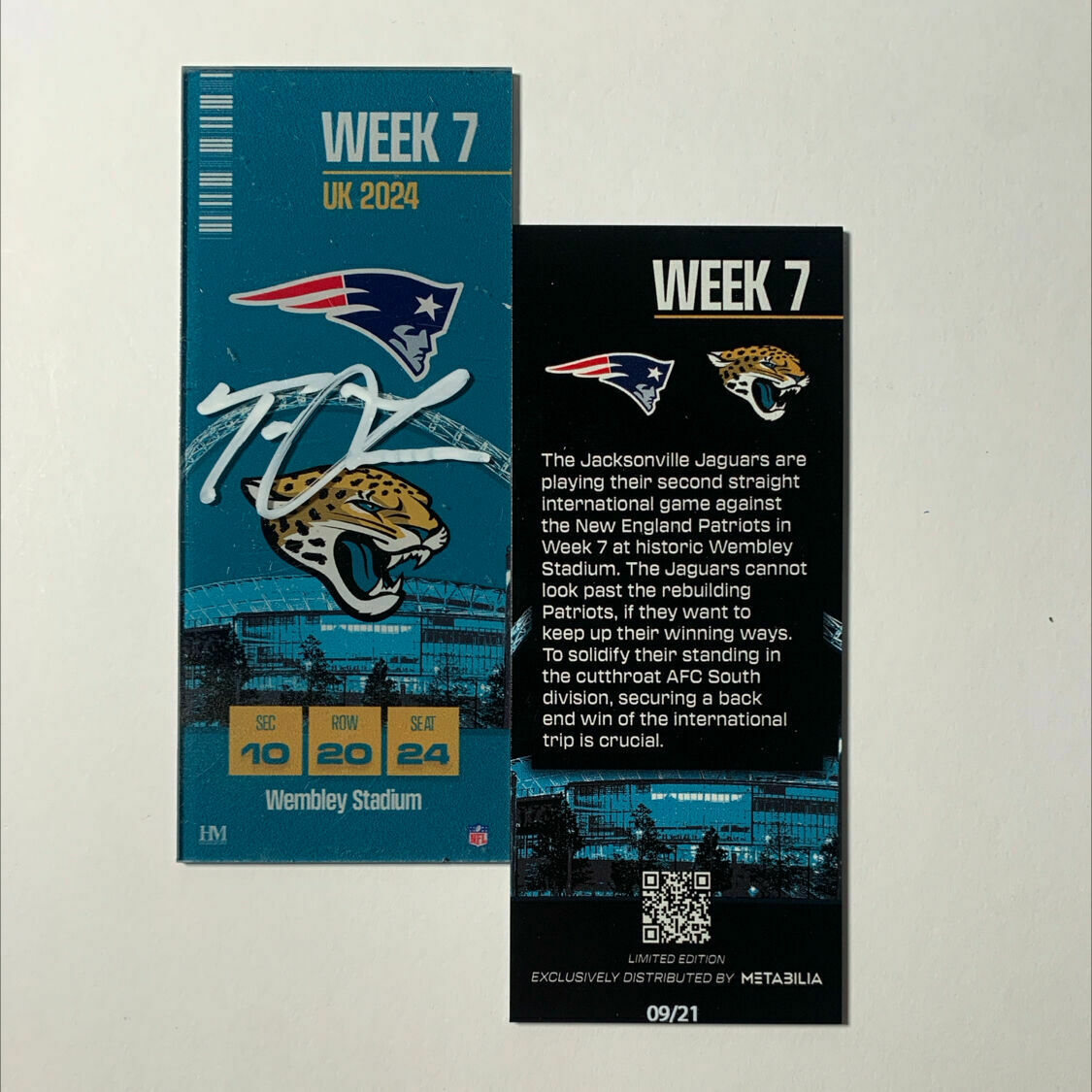 Lawrence Signed Week 7 Commemorative Ticket