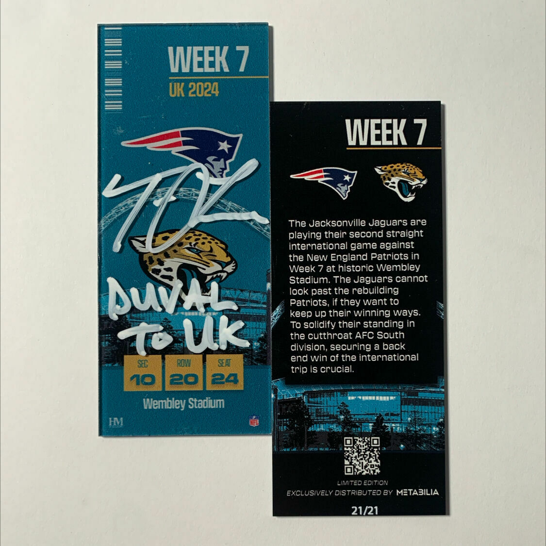Lawrence Signed Week 7 Commemorative Ticket W/ Inscrip