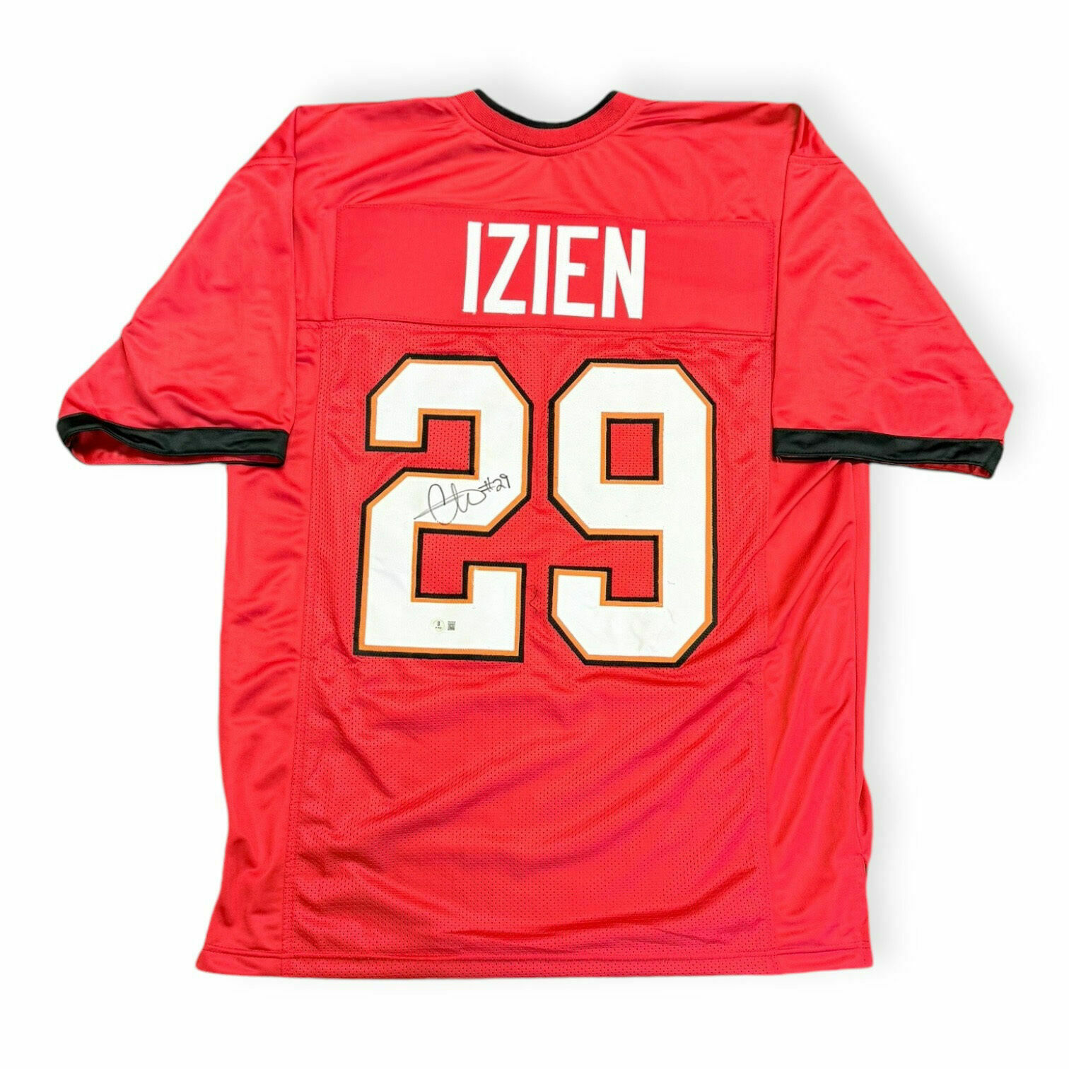 Christian Izien Autographed Custom Red Jersey - Beckett