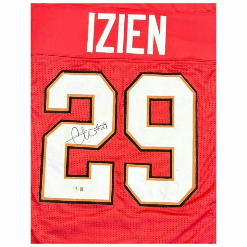 Christian Izien Autographed Custom Red Jersey - Beckett
