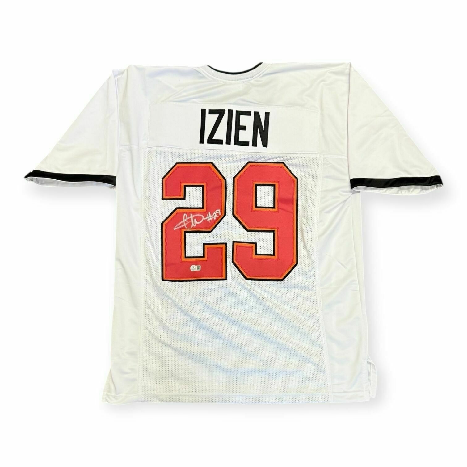 Christian Izien Autographed Custom White Jersey - Beckett