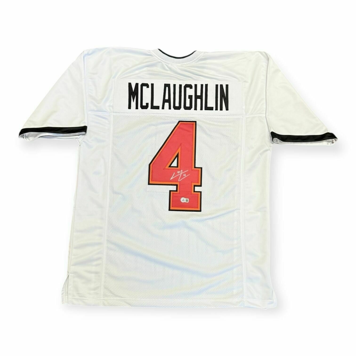 Chase McLaughlin Autographed Custom White Jersey - Beckett
