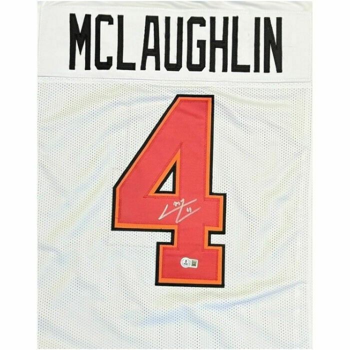 Chase McLaughlin Autographed Custom White Jersey - Beckett