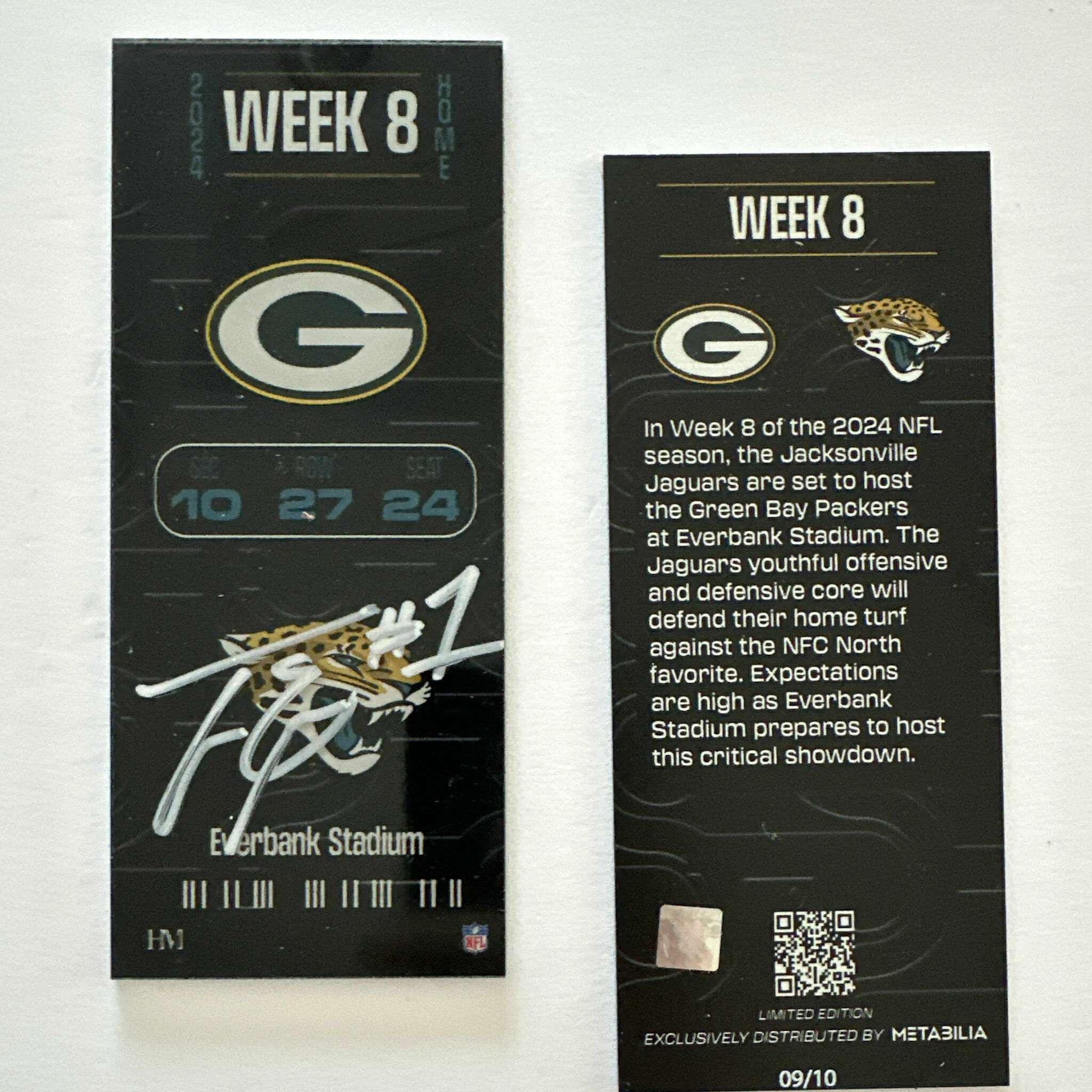 Etienne Signed Week 8 Commemorative Ticket