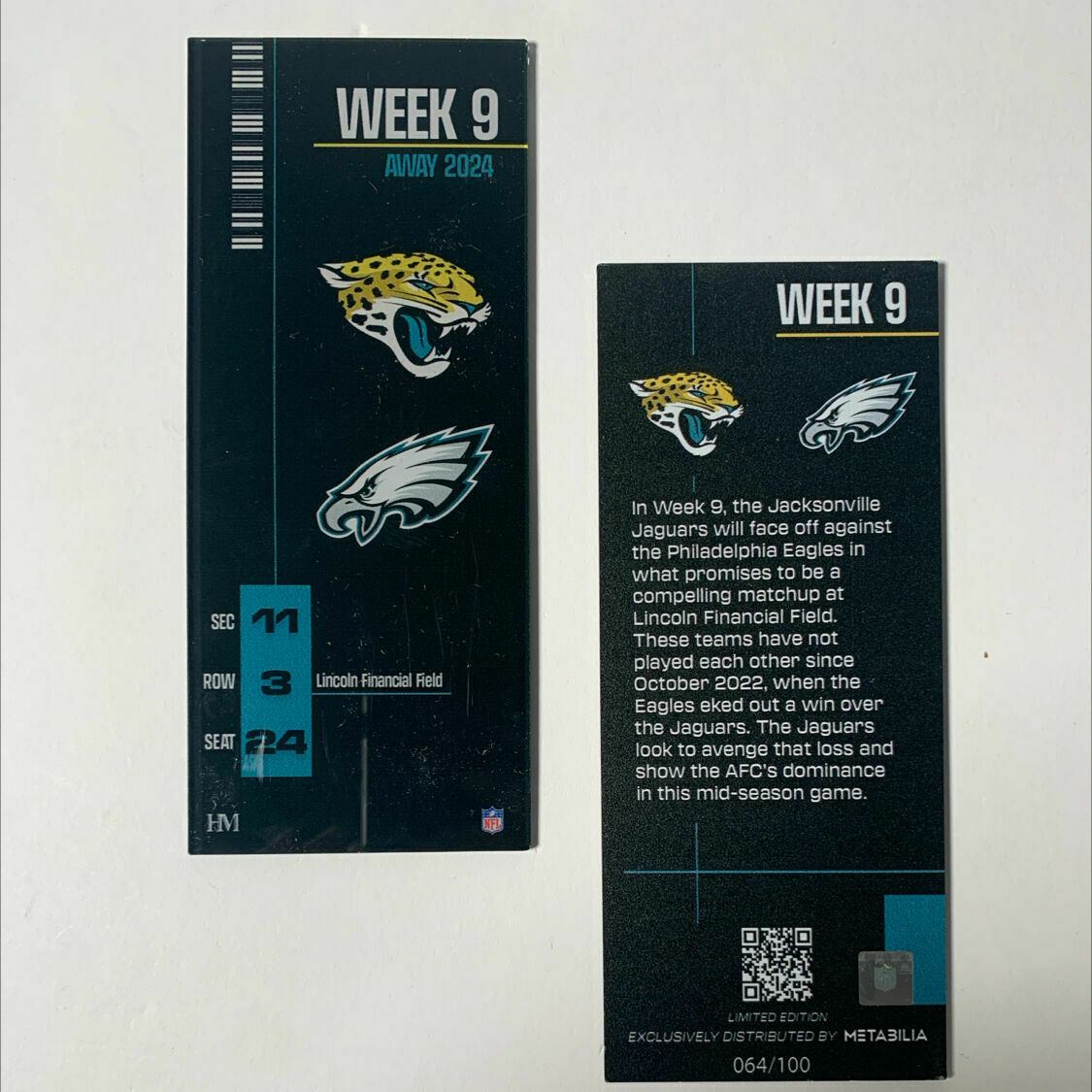 Week 9 Commemorative Ticket (unsigned, 2024)