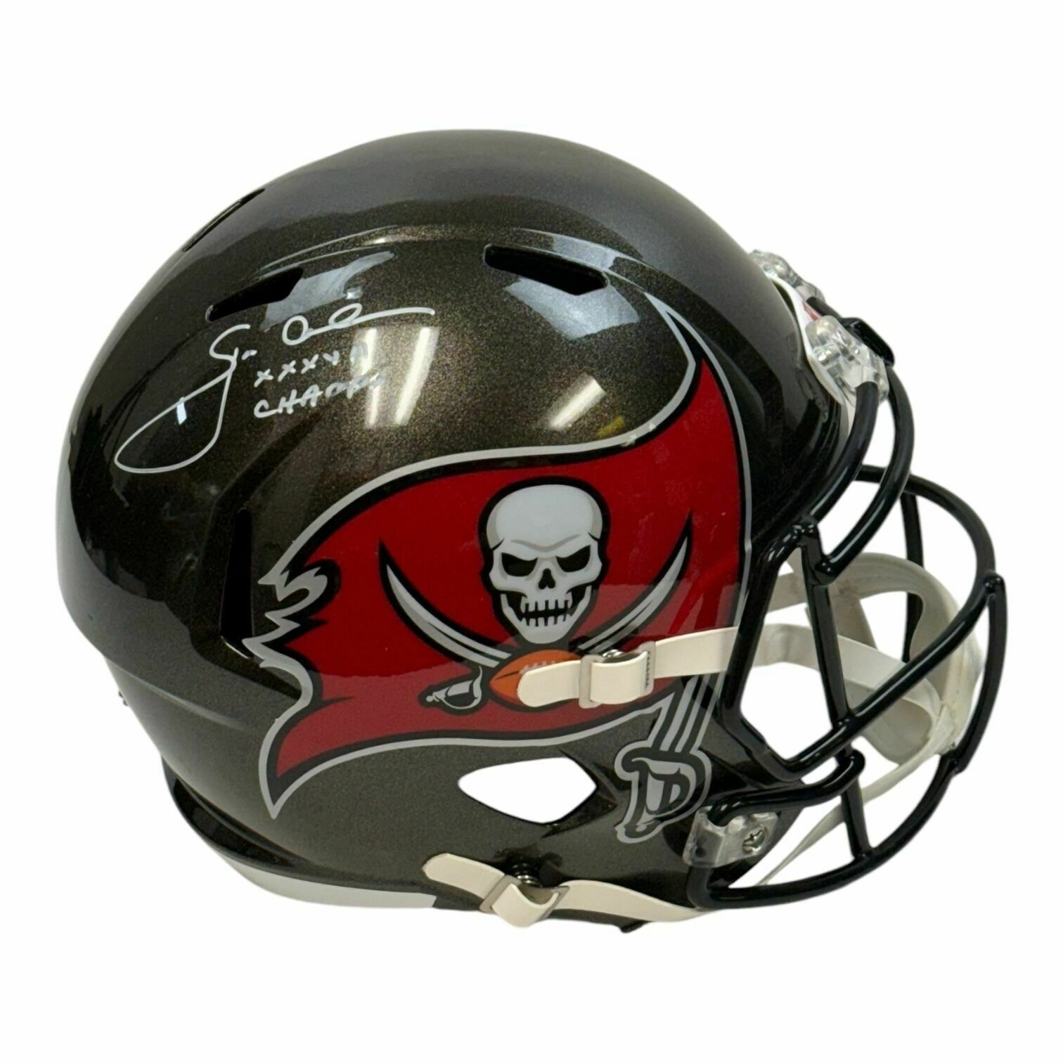 Jon Gruden Autographed Tampa Bay Buccaneers Full Size Speed Replica Helmet w/XXXVII Champs Ins - Beckett