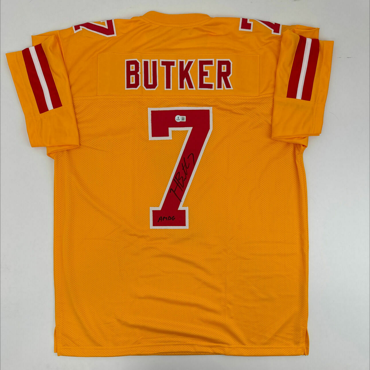 Butker Signed Yellow Custom Jersey