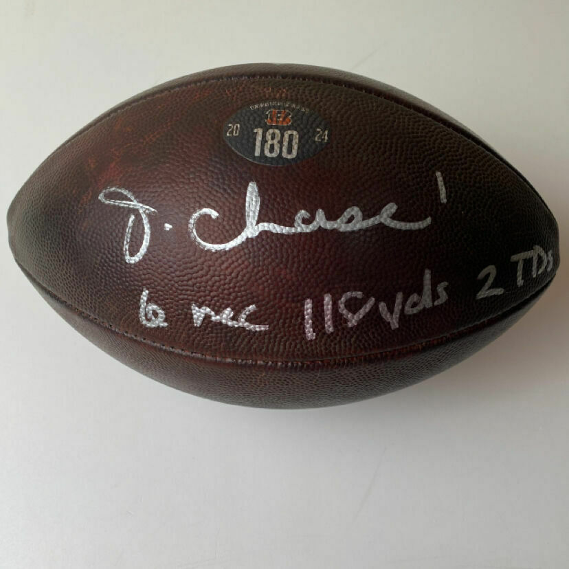 PHOTOMATCHED Chase Signed & Inscribed Game-Used Ball #180 vs Commanders
