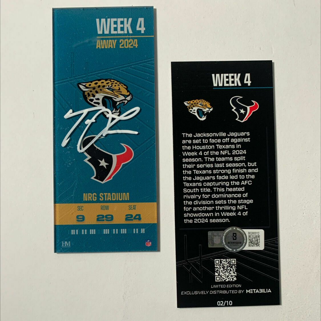 Lawrence Signed Week 4 Commemorative Ticket