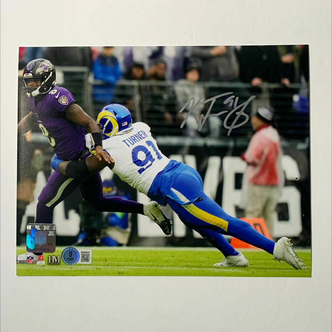 Turner Signed 8x10 Tackle